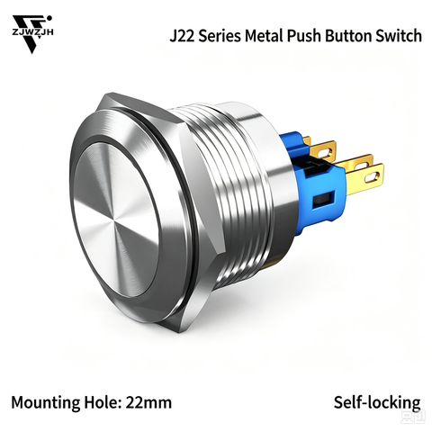 22mm stainless metal push button switch on/off power switch