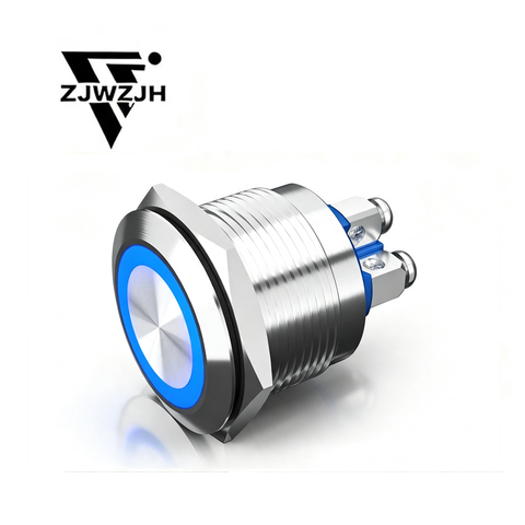 25mm led Momentary Screw Terminals metal push button switch Stainless Steel