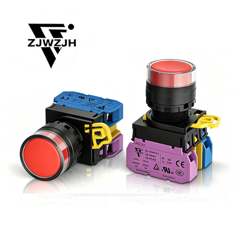 Metal push button switch