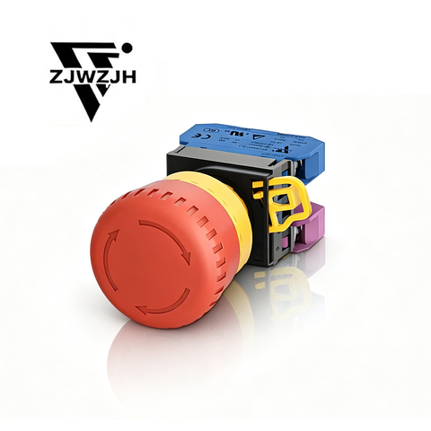 22mm Red emergency stop switch HQ-8101 Self-Locking 10A Safety Stop Switch for Industrial Machinery