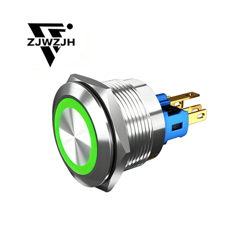 22mm Momentary/Latching Push Button Switch On Off Waterproof IP67 Stainless Steel 304 power switch