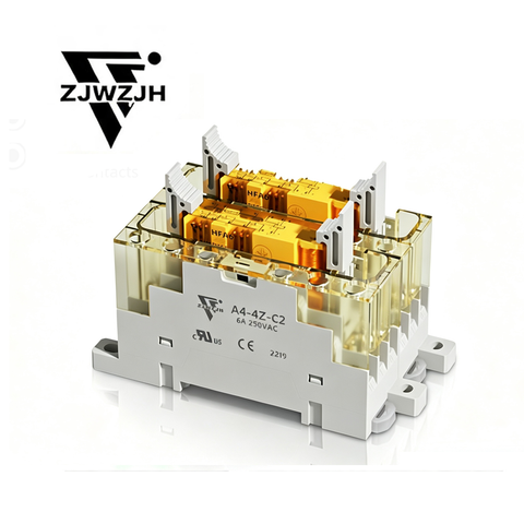 Mandatory guided contact elevator multi contact safety relay base Safety relay HFA6 HFA4