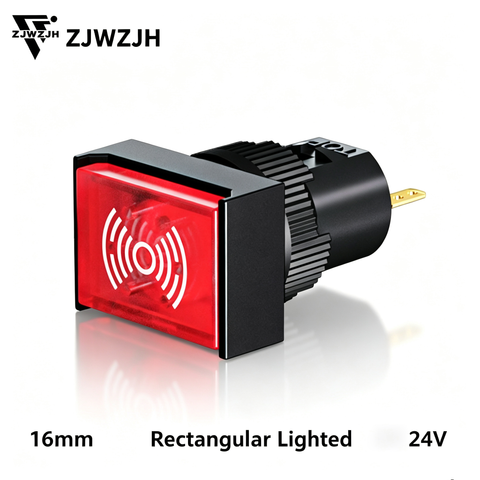 16MM Plastic LED Plastic LED Bright Buzzer Alarm Call(16mm Waterproof  Flash 12/24v)