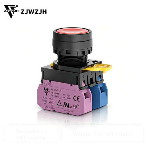 22mm push button switch momentary/latching