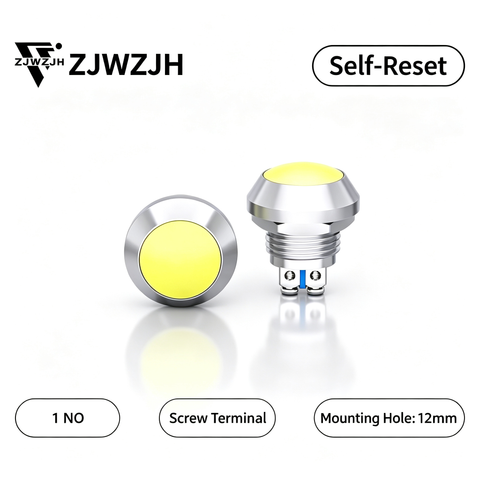 12mm big head push button switch momentary power switch