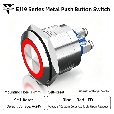 19mm led push button switch