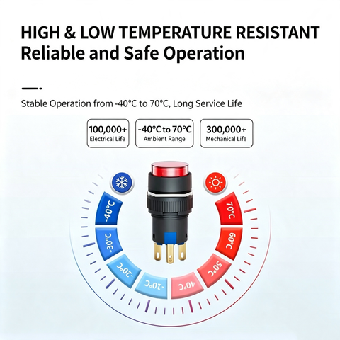 16mm push button switch K16