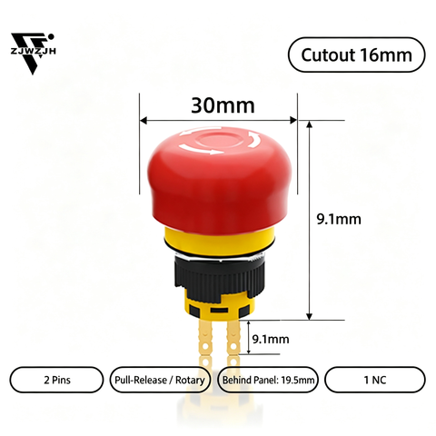 16/22MM emergency stop switch