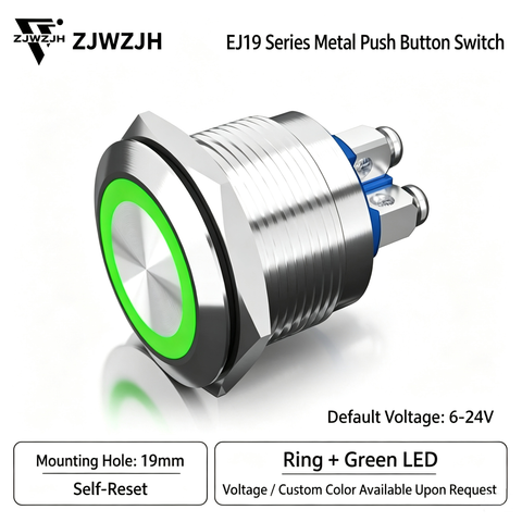 19mm led push button switch