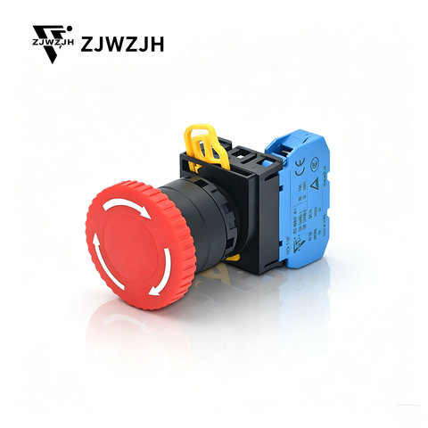 22mm Red emergency stop switch HQ-8101 Self-Locking 10A Safety Stop Switch for Industrial Machinery