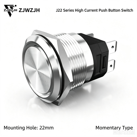 22mm metal 15Amp  Momentary Push Button Switch, IP67 Waterproof Stainless Steel 304, On Off Switch  LED.