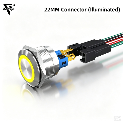 22mm stainless metal push button switch on/off power switch