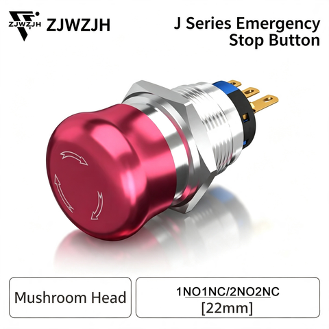 16/19/22mm metal emergency stop switch