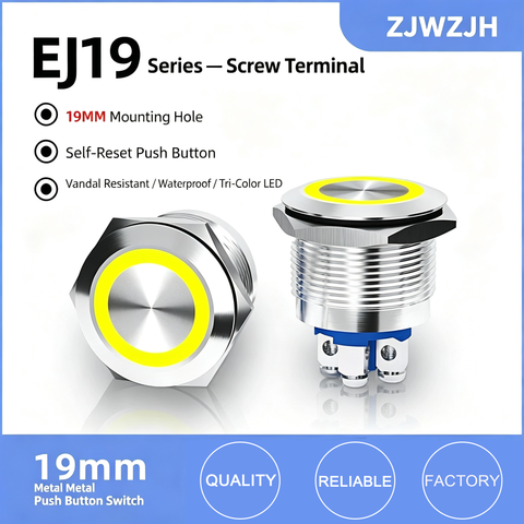 19mm led push button switch