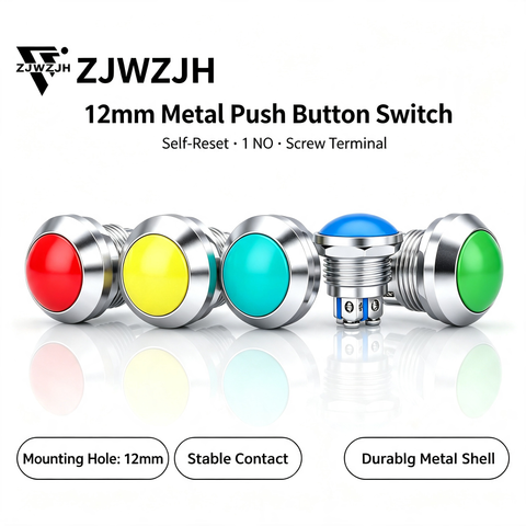 12mm big head push button switch momentary power switch
