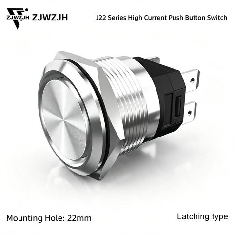 22mm metal 15Amp  Momentary Push Button Switch, IP67 Waterproof Stainless Steel 304, On Off Switch  LED.